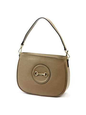 Dámska kožená kabelka Luka 24-040 DOLLARO Taupe Crossbody peňaženka