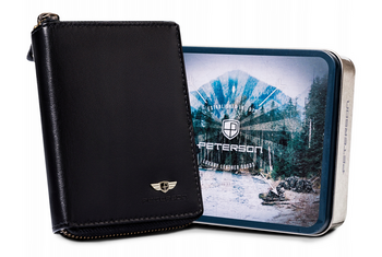Veľká kožená pánska peňaženka bez zapínania Peterson - Peterson