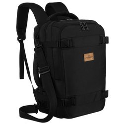 Čierny polyesterový cestovný batoh ideálny na príručnú batožinu - Peterson