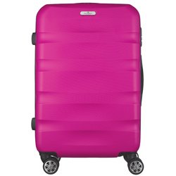 Elegantný veľký cestovný kufor ABS+ v ružovej farbe - Peterson