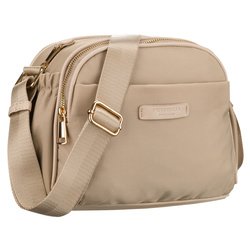 Dámska béžová nylonová poštová taška so šiestimi ďalšími vreckami - Peterson