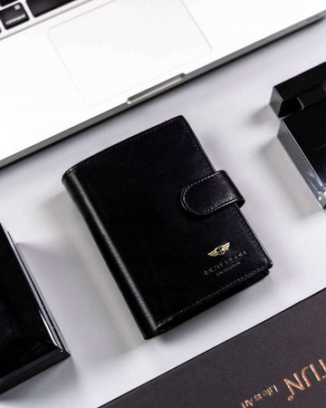 Elegantná veľká pánska peňaženka z pravej kože - Peterson