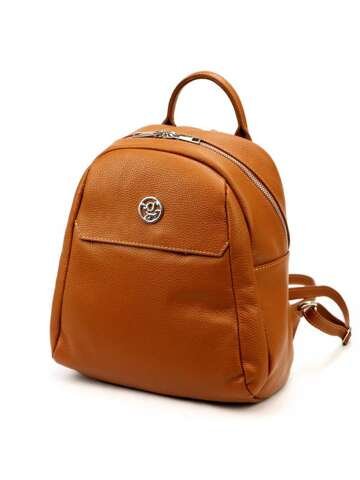 Dámsky kožený batoh v ťavej farbe Gregorio 1742 DOLLARO mestský batoh so šľapkami