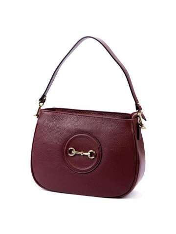 Kožená kabelka Luka 24-040 DOLLARO maroon Postbag Crossbody Prírodná koža