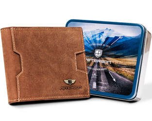 Pánska kožená peňaženka s vreckom na karty - Peterson