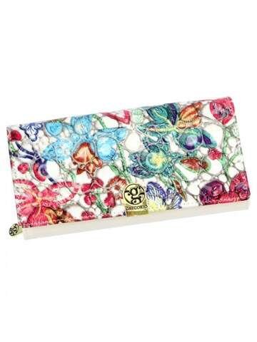 Dámska peňaženka Gregorio KL-122 Viacfarebná prírodná a ekologická koža Horizontálna veľká s funkciou RFID SECURE