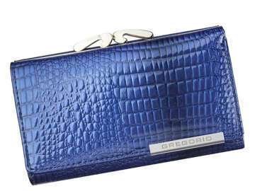 Dámska peňaženka Gregorio GF108 Natural Leather Blue Horizontal RFID SECURE