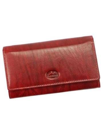 Dámska červená kožená peňaženka EL FORREST 919-58 RFID s ochranou a značkovým logom