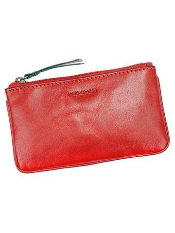Dámska kožená peňaženka Mato Grosso 0747/17-40 RFID Červené horizontálne puzdro na karty