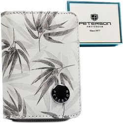Malá biela dámska peňaženka z ekologickej a prírodnej kože - Peterson