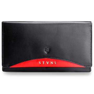 Dámska Peňaženka STEVENS Zasobník Červená Z02/BR-210 s RFID Ochranou Naturálna Koža