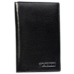 Čierne puzdro na karty a pasy bez vonkajšieho zapínania z pravej kože - 4U Cavaldi