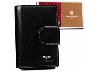 Dámska kožená peňaženka so stredným zapínaním - Peterson