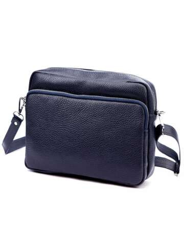 Dámska kožená kabelka JUICE 112425 navy blue