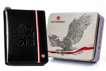 Veľká pánska kožená peňaženka na zips - Peterson