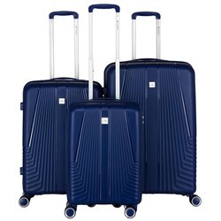 Súprava cestovných kufríkov z plastu ABS v námorníckej modrej farbe - Peterson