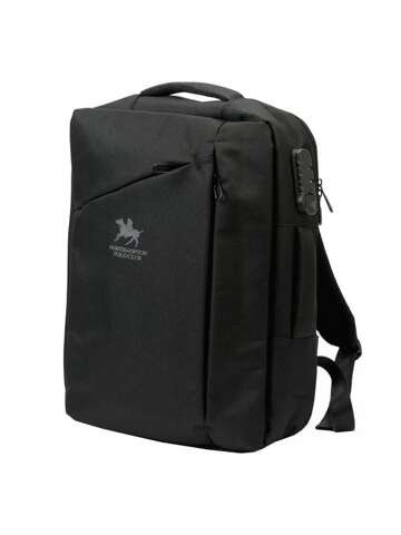 Čierny veľký pánsky batoh Northampton Polo Club PC3096# so šľapkami