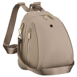 Mestský dámsky batoh z polyesteru vo farbe ecru, vybavený prídavným popruhom - Peterson