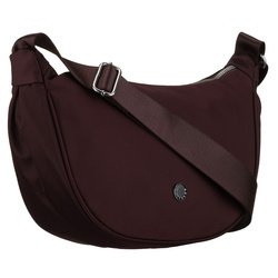 Dámska polyesterová poštová taška vo vínovej farbe, jednokomorová s vonkajším vreckom - Peterson