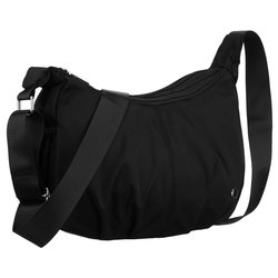 Čierna polyesterová dámska taška so zapínaním na zips, dve priehradky - Peterson