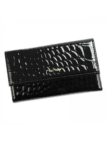 Čierne kožené puzdro MiaMore PHONE CASE L1782-2 pre iPhone 11 so zlatou retiazkou a prídavným remienkom