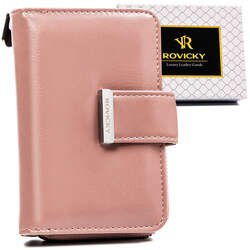 Dámska peňaženka z pevnej ekologickej kože so zapínaním na patentku - Rovicky