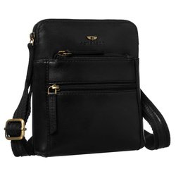 Elegantná pánska kožená taška letterman v čiernej farbe so zapínaním na zips - Peterson