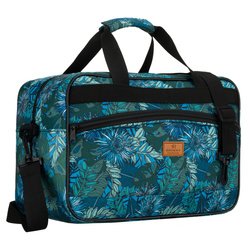 Priestranná cestovná taška s pripojiteľným popruhom a vonkajším vreckom na zips - Rovicky