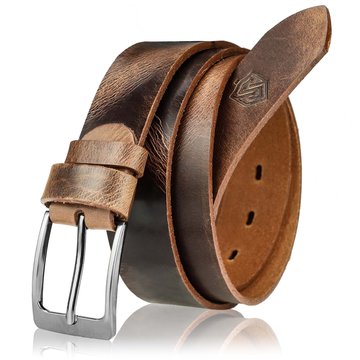 Pánsky kožený opasok STEVENS Faced Leather Super Quality Camel