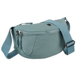 Modré dámske polyesterové vrecko na zips s dvoma priehradkami - Peterson