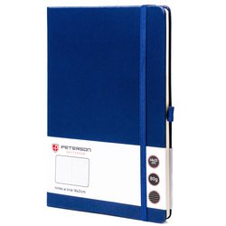 Námornícky modrý zápisník vo formáte A5 s potlačou v riadkoch - Peterson
