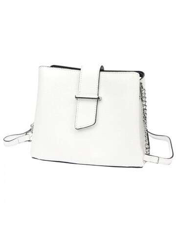 Biela kožená kabelka Luka 20-096 DOLLARO Shoulder Crossbody