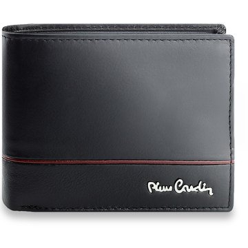 Pierre Cardin YS605 324 Čierna pánska kožená peňaženka s ochranou RFID Horizontálna
