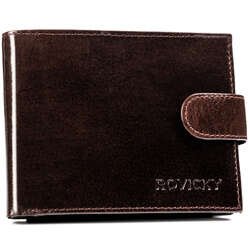 Veľká pánska kožená peňaženka so zapínaním na patentku - Rovicky