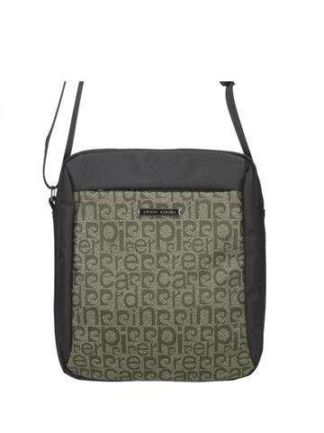 Pierre Cardin 33277 XINHU02 Čierno-béžová pánska crossbody taška zo syntetického materiálu