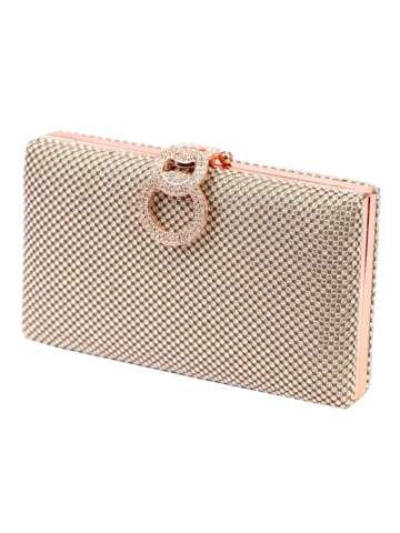 Dámska ekologická kabelka Jessica 3603# champagne clutch kabelka cez rameno s popruhom