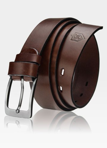 Pánsky kožený opasok STEVENS Faced Leather Super Quality Brown