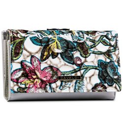 Dámska kvetinová peňaženka s uškom a zapínaním na patentku - 4U Cavaldi