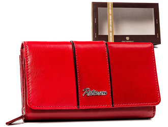 Veľká dámska kožená peňaženka so zapínaním - Peterson