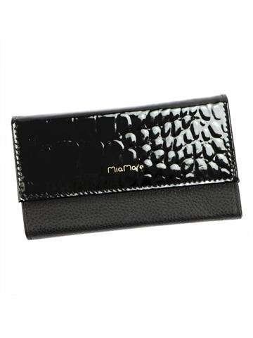 Čierne kožené puzdro MiaMore PHONE CASE L1782 pre iPhone 13 so zlatou retiazkou a magnetickým zapínaním