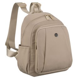 Praktický dámsky batoh z polyesteru vo farbe ecru, jednokomorový - Peterson