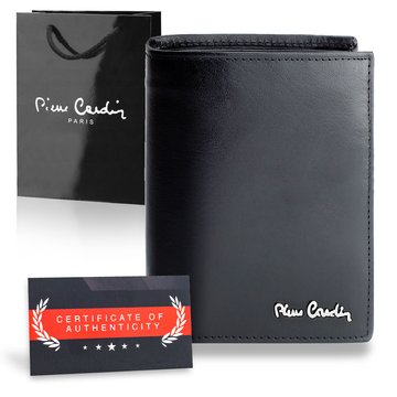 Pierre Cardin Vertikálna peňaženka RFID v darčekovej taške z prírodnej kože a certifikát