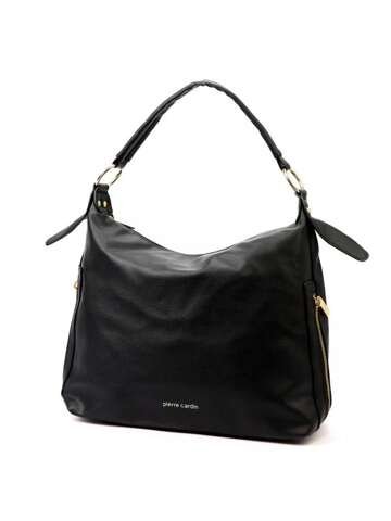 Čierna ekologická taška Pierre Cardin WX10 9555 stredná kabelka cez rameno
