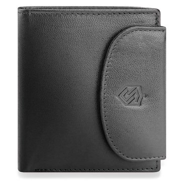 Dámska Peňaženka STEVENS Čierna z Prírodné Kože s RFID Ochrannou Funkciou