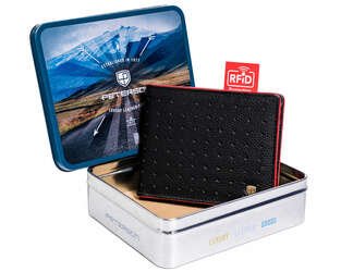 Pánska kožená športová peňaženka s ochranou kariet RFID - Peterson