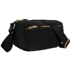 Čierna nylonová dámska poštová taška s vonkajším vreckom - Peterson