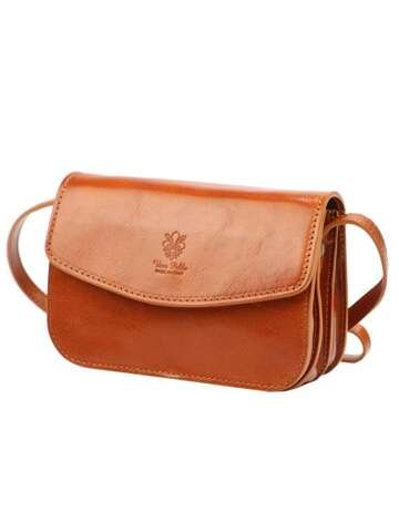 Florence Dámska kožená kabelka 5511 Camel Postbag Natural