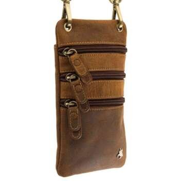 Visconti Pánske kožené cestovné puzdro S-4 s tromi vreckami hnedý nubuk