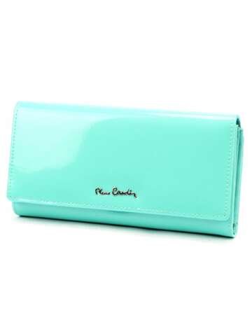 Dámska kožená peňaženka tyrkysová horizontálna Pierre Cardin 07 SHINY 121