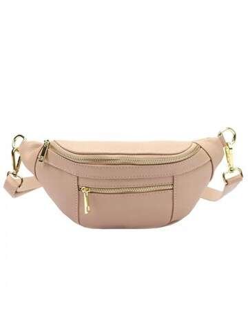 Dámska kabelka Luka 20-072 DOLLARO Prírodná koža Tmavoružová crossbody